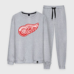 Костюм хлопковый мужской Detroit Red Wings, цвет: меланж