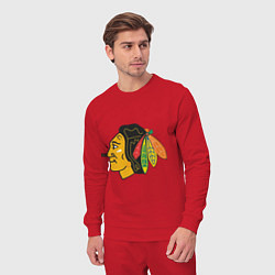 Костюм хлопковый мужской Chicago Blackhawks, цвет: красный — фото 2