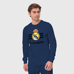 Костюм хлопковый мужской Real Madrid Lines, цвет: тёмно-синий — фото 2