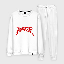 Костюм хлопковый мужской Rage, цвет: белый