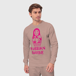 Костюм хлопковый мужской Русская Барби, цвет: пыльно-розовый — фото 2