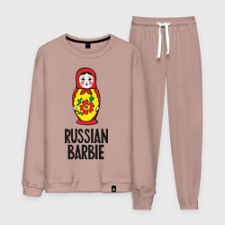 Костюм хлопковый мужской Russian Barbie, цвет: пыльно-розовый