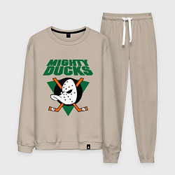 Костюм хлопковый мужской Anaheim Mighty Ducks, цвет: миндальный