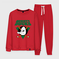 Костюм хлопковый мужской Anaheim Mighty Ducks, цвет: красный