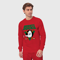 Костюм хлопковый мужской Anaheim Mighty Ducks, цвет: красный — фото 2