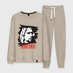 Костюм хлопковый мужской Nirvana: Kurt Cobain, цвет: миндальный