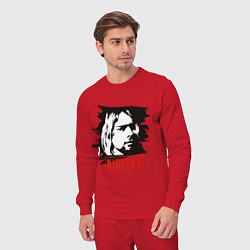 Костюм хлопковый мужской Nirvana: Kurt Cobain, цвет: красный — фото 2