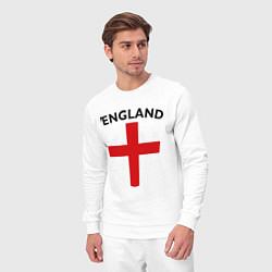 Костюм хлопковый мужской England Shield, цвет: белый — фото 2