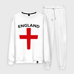 Костюм хлопковый мужской England Shield, цвет: белый