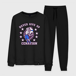 Костюм хлопковый мужской WWE Never Give Up, цвет: черный