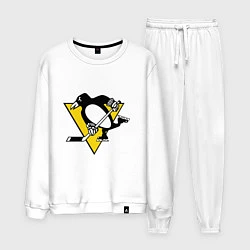 Костюм хлопковый мужской Pittsburgh Penguins, цвет: белый