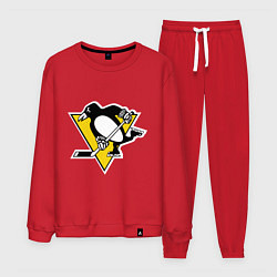 Костюм хлопковый мужской Pittsburgh Penguins, цвет: красный