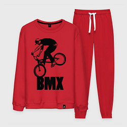 Костюм хлопковый мужской BMX 3, цвет: красный