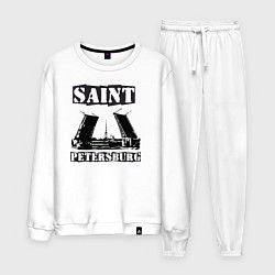 Костюм хлопковый мужской Санкт-Петербург, цвет: белый