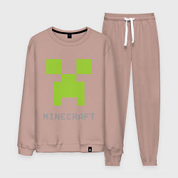 Мужской костюм Minecraft logo grey