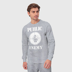 Костюм хлопковый мужской Public Enemy, цвет: меланж — фото 2