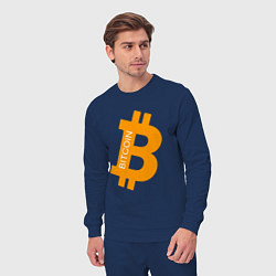 Костюм хлопковый мужской Bitcoin Boss, цвет: тёмно-синий — фото 2