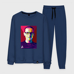 Костюм хлопковый мужской Chester Polygons, цвет: тёмно-синий