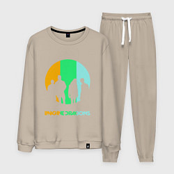 Костюм хлопковый мужской Imagine Dragons: Evolve, цвет: миндальный