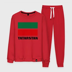 Костюм хлопковый мужской Флаг Татарстана, цвет: красный