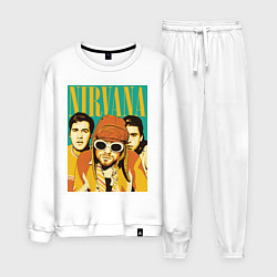 Костюм хлопковый мужской Nirvana, цвет: белый