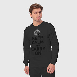 Костюм хлопковый мужской Keep Calm & Carry On, цвет: черный — фото 2