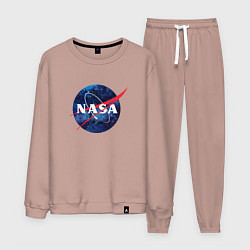 Костюм хлопковый мужской NASA: Cosmic Logo, цвет: пыльно-розовый