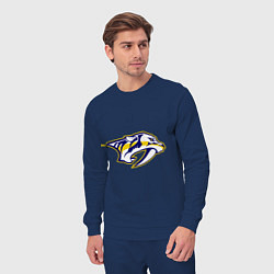 Костюм хлопковый мужской Nashville Predators: Radulov 47, цвет: тёмно-синий — фото 2