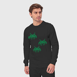 Костюм хлопковый мужской Space invaders 8 bit, цвет: черный — фото 2