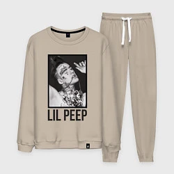 Костюм хлопковый мужской Lil Peep: Black Style, цвет: миндальный