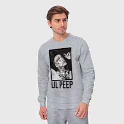 Костюм хлопковый мужской Lil Peep: Black Style, цвет: меланж — фото 2