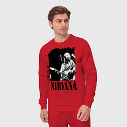 Костюм хлопковый мужской Black Nirvana, цвет: красный — фото 2