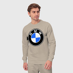 Костюм хлопковый мужской Logo BMW, цвет: миндальный — фото 2