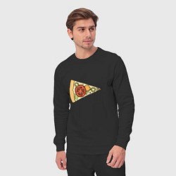Костюм хлопковый мужской Твой кусочек пиццы, цвет: черный — фото 2