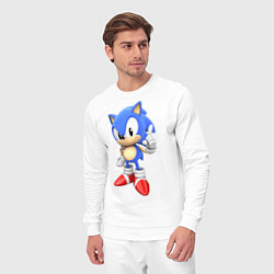 Костюм хлопковый мужской Classic Sonic, цвет: белый — фото 2