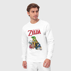 Костюм хлопковый мужской Zelda: Tri force heroes, цвет: белый — фото 2