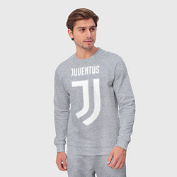 Костюм хлопковый мужской FC Juventus, цвет: меланж — фото 2