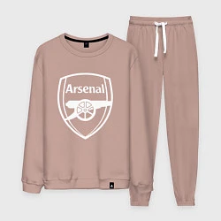 Костюм хлопковый мужской FC Arsenal, цвет: пыльно-розовый