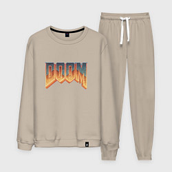 Костюм хлопковый мужской DOOM, цвет: миндальный