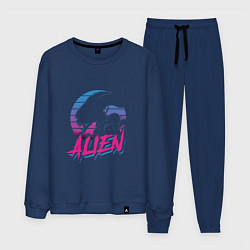 Костюм хлопковый мужской Alien: Retro Style, цвет: тёмно-синий