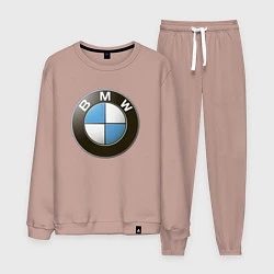 Костюм хлопковый мужской BMW, цвет: пыльно-розовый