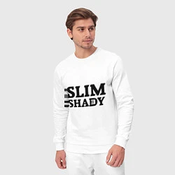 Костюм хлопковый мужской Slim Shady: Big E, цвет: белый — фото 2