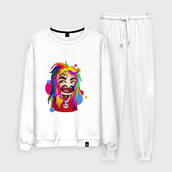 Костюм хлопковый мужской 6IX9INE Colors, цвет: белый