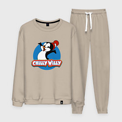 Костюм хлопковый мужской Chilly Willy, цвет: миндальный