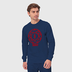 Костюм хлопковый мужской Slipknot Penragram, цвет: тёмно-синий — фото 2
