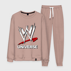 Костюм хлопковый мужской WWE universe, цвет: пыльно-розовый