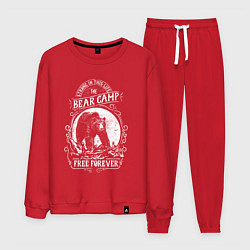 Костюм хлопковый мужской Bear Camp Free Forever, цвет: красный