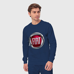Костюм хлопковый мужской FIAT logo, цвет: тёмно-синий — фото 2