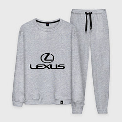 Костюм хлопковый мужской Lexus logo, цвет: меланж