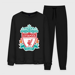 Костюм хлопковый мужской Liverpool FC, цвет: черный